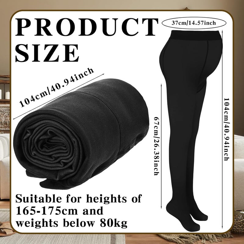 Bonuci Maternity Pantyhose Winter Pregnancy Fleece Lined Tight Women Stretchy Opaque High Waist Thickened Legging - Image 2